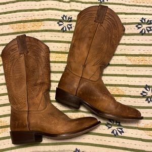 Frye Cowboy Boots - Brown Leather
